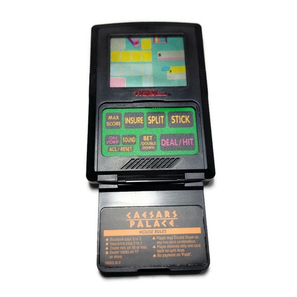 1993 Tiger Caesars Palace Blackjack Electronic Handheld - Works - Picture 2 of 8